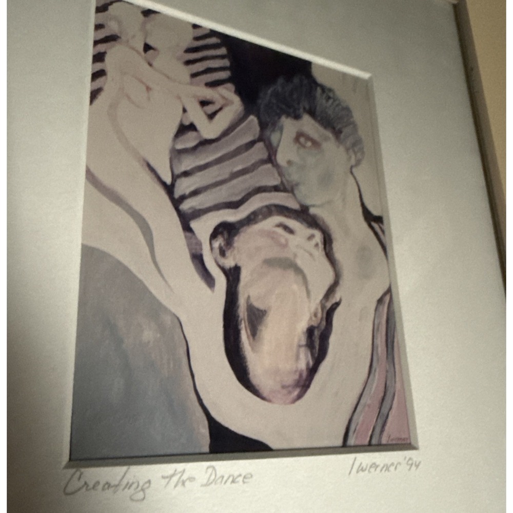 Louise Werner Art Signed Framed 1994 Photo Reproduction Small Creating The Dance